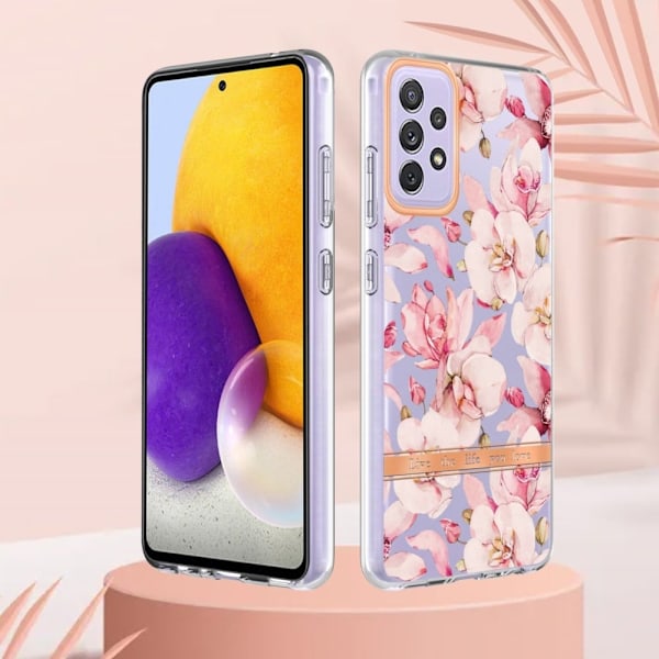 Supertunt och slitstarkt mjukfodral för Samsung Galaxy A72 5G - Rosa Gardenia Rosa