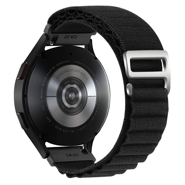20mm Universal nylon kellohihna - Musta Black