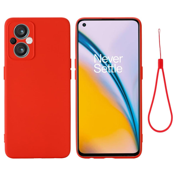 Matt OnePlus Nord N20 5G skal av flytande silikon - Röd Röd
