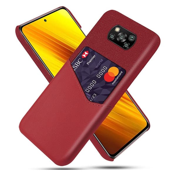 Bofink Xiaomi Poco X3 / X3 Nfc Card Cover - Rød Red