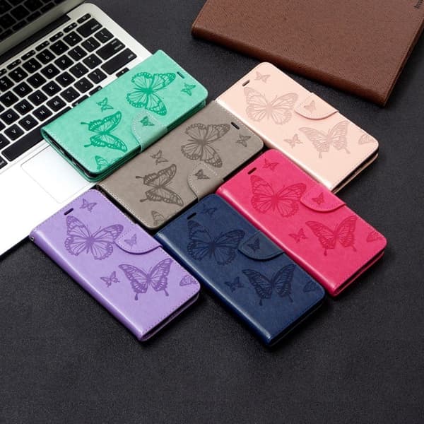 Butterfly Sony Xperia L4 skinnveske - Brun Brown