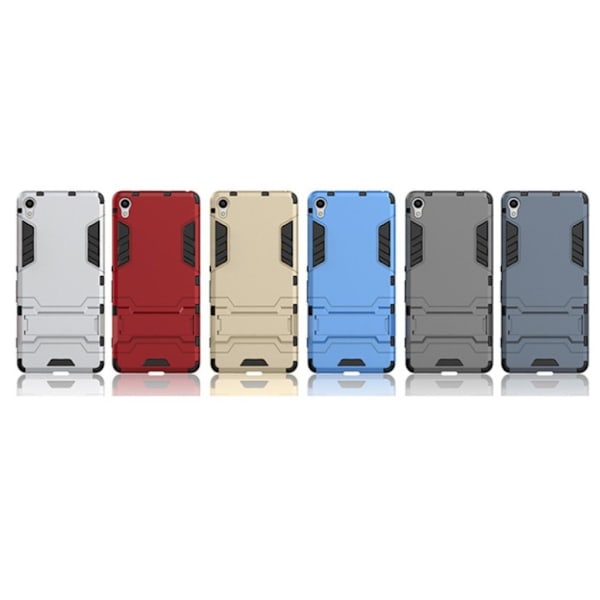 Hybriddeksel for Sony Xperia XA med kickstand - Grå Silver grey