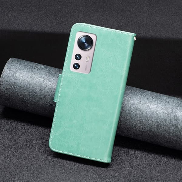 Sommerfugl Xiaomi 12 / 12x Flip Etui - Grøn Green