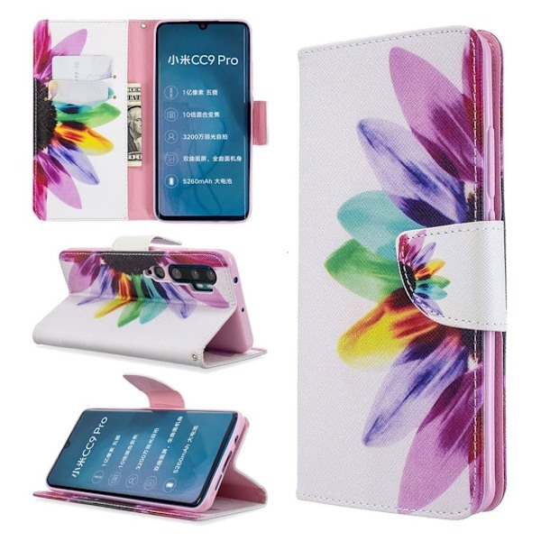 Wonderland Xiaomi Mi CC9 Pro / Mi Note 10 / Mi Note 10 Pro etui – Farverige Blade Multicolor