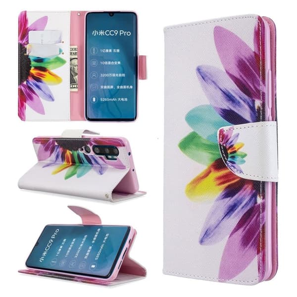 Wonderland Xiaomi Mi CC9 Pro / Mi Note 10 / Mi Note 10 Pro flip case - Fargerike Petals Multicolor