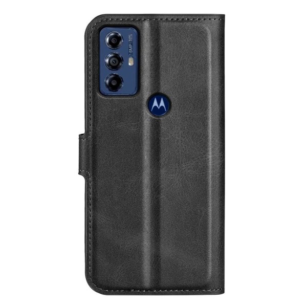 Læderetui med Pung til Motorola Moto G Play (2023) - Sort Black