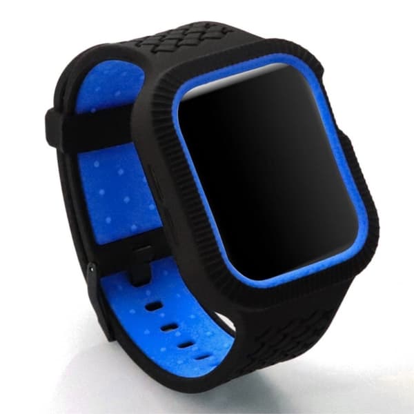Apple Watch Series 4 40mm To tone silikone Urrem - Sort / Blå Black