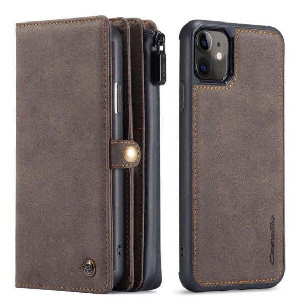 CaseMe 2-i-1 iPhone 11 fodral med plånbok - Brun Brun