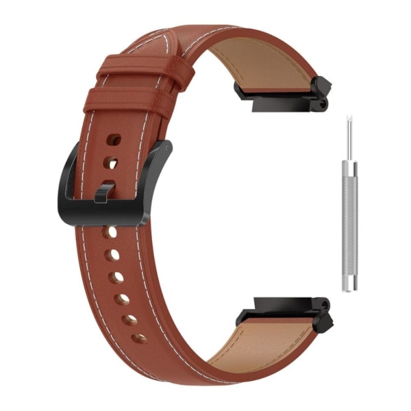 Amazfit T-Rex 2 klockarmband i äkta läder med verktyg - Mörkbrun Brun