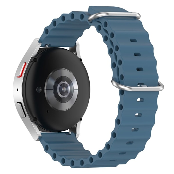 22mm Universal wave design silikone urrem - Blå Blue