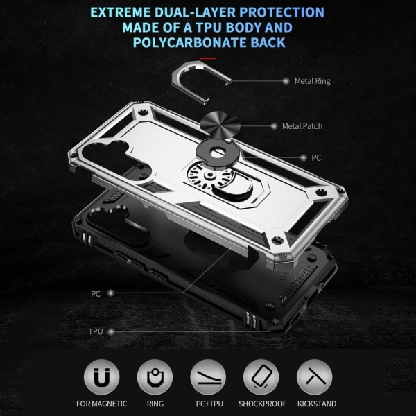 Bofink Combat Samsung Galaxy A54 Etui - Sølv Silver grey