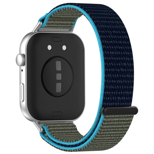 Huawei Watch Fit 3-armband Magic Tape Nylon Soft Watch Band - Grå Blå Blå