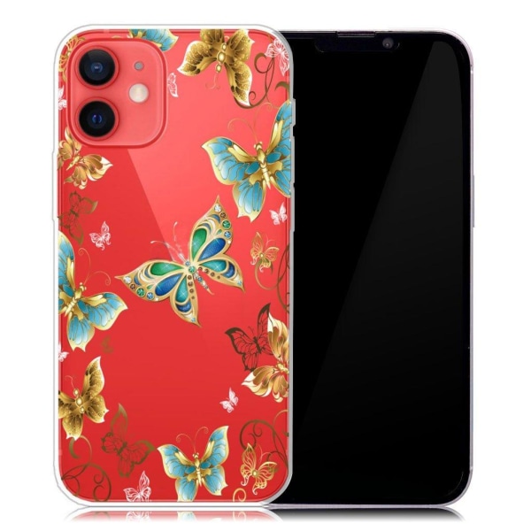 Deco iPhone 13 skal - Fjärilar Med Smycken Guld