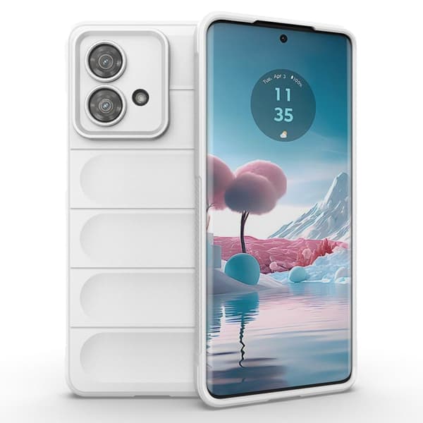 Mjukt greppformat Motorola Edge 40 Neo skal - Vit Vit