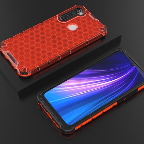 Bofink Honeycomb Xiaomi Redmi Note 8 deksel - Rød Red