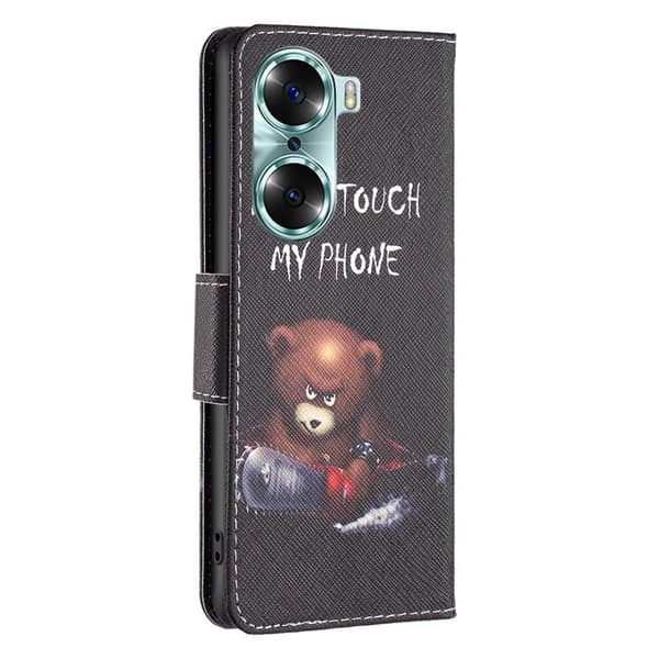 Wonderland Honor 60 flip-etui - Bjørn Black