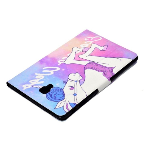 Samsung Galaxy Tab A 10.5 kuviollinen synteetti nahkainen suojakotelo kortti paikoilla - Yksisarvinen Multicolor