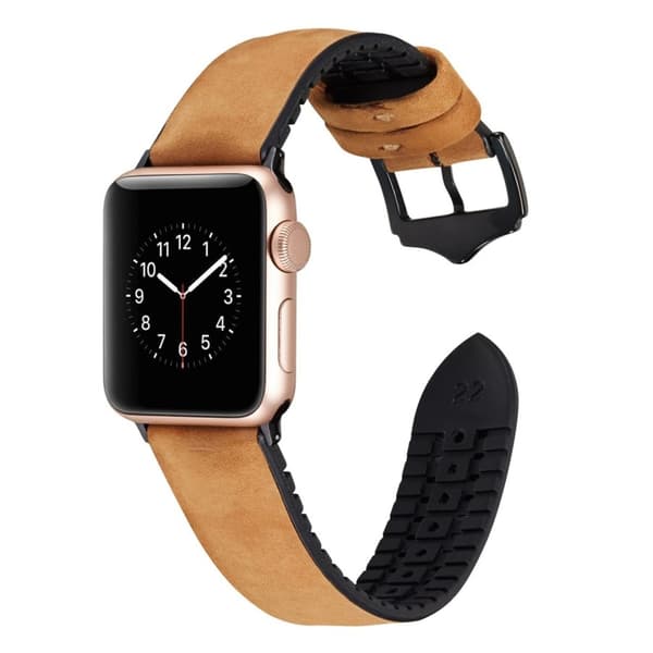Apple Watch Series 4 44mm Læderbelagt Urrem - Brun Brown