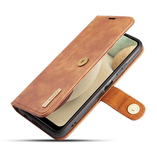 DG.MING Samsung Galaxy A12 5G 2-in-1 lompakkokotelo - Ruskea Brown
