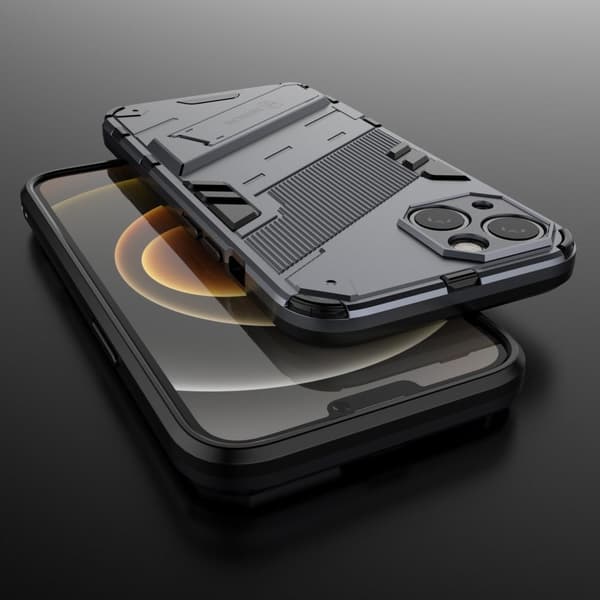 Stødsikkert hybridcover med et moderne touch til iPhone 13 - Mørkeblå Blue