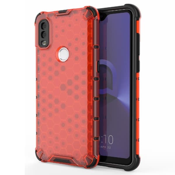 Bofink Honeycomb Alcatel 1V (2020) Etui - Rød Red