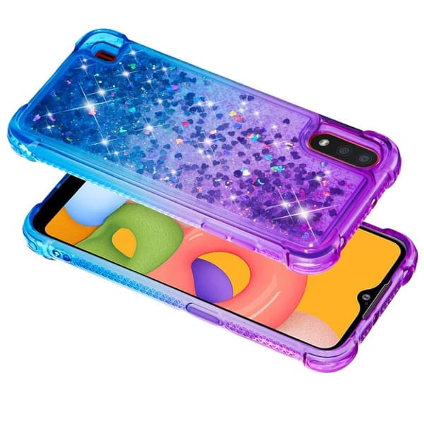 Princess Samsung Galaxy A01 deksel - Baby blå / Lilla Multicolor