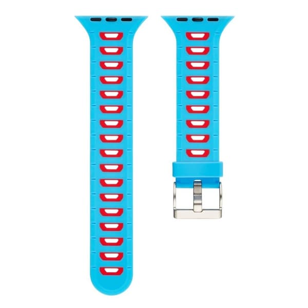 Apple Watch 38mm Tvåfärgat klockband - Storlek 38mm Blå röd multifärg