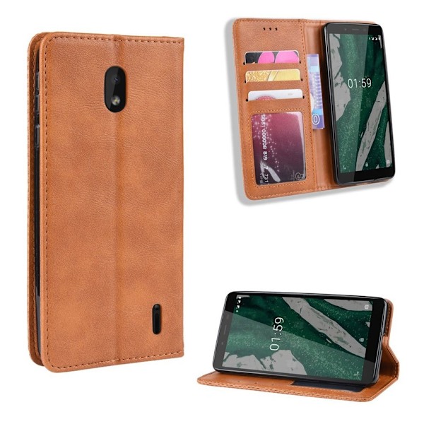 Bofink Vintage läder Nokia 1 Plus fodral - Brun Brun