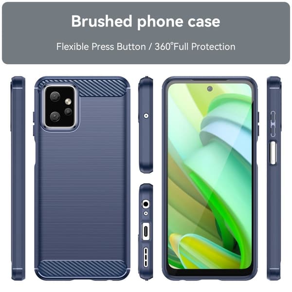 Carbon Flex Etui Motorola Moto G Power 5g - Blå Blue