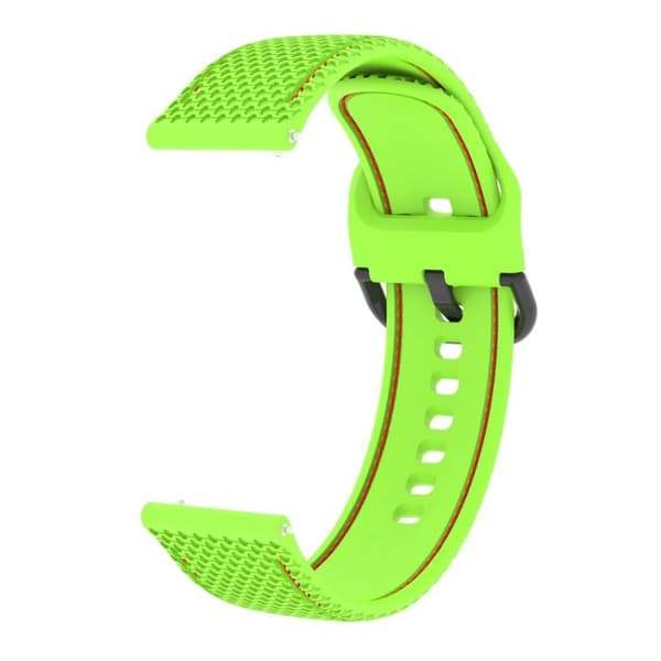 20mm Universal line design silikoni ranneke - Vihreä / Punainen Green