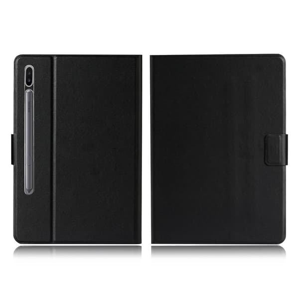 Samsung Galaxy Tab S7 simple läder flip fodral - svart Svart