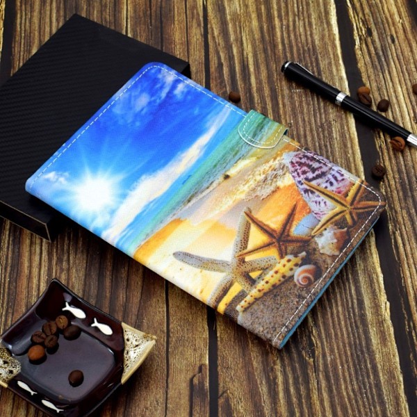 Lenovo Tab M10 HD Gen 2 læderetui med smukt mønsterprint - Havskaller Multicolor