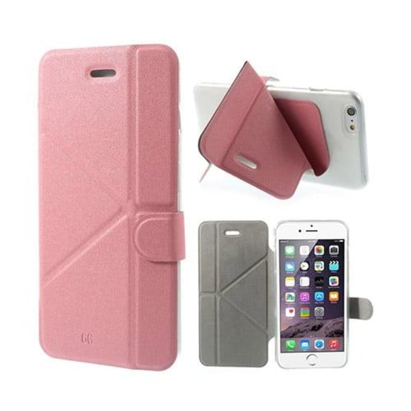 Origami (Vaaleanpunainen) iPhone 6 Plus Nahkakotelo Pink