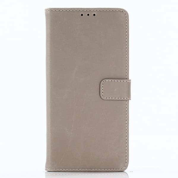 Hullu hevonen Retro nahkainen lompakko Stand Case Samsung Galaxy A8 (2018) - Harmaa Silver grey