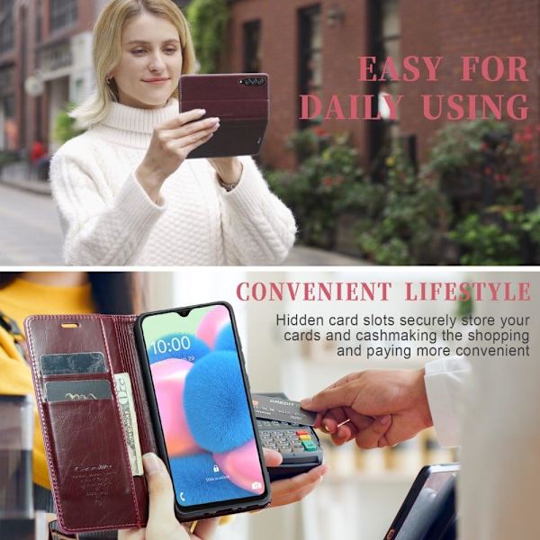 CaseMe Samsung Galaxy A50s / A50 / A30s Smooth Suojakotelo - Punainen Red