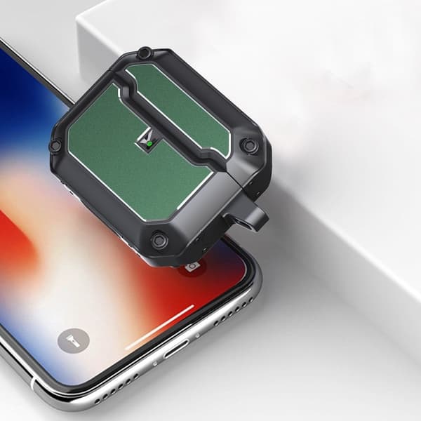 Apple AirPods 3 beskyttelsesetui + nøkkelring - Blå Blue