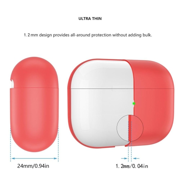 AirPods 3 simple silicone case - Red Red