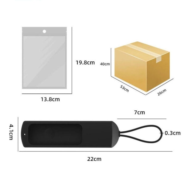 Silikone cover med nøglesnor til Amazon Fire TV Stick 4K - Sort Black