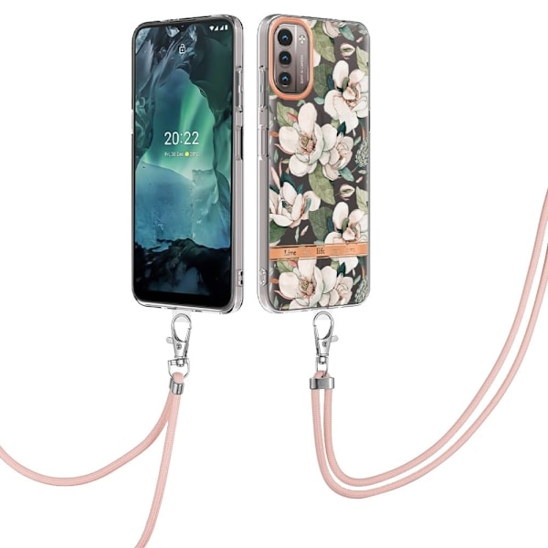 Tunt och tåligt mjukfodral med nyckelband för Nokia G11 / G21 - Grön Gardenia Grön