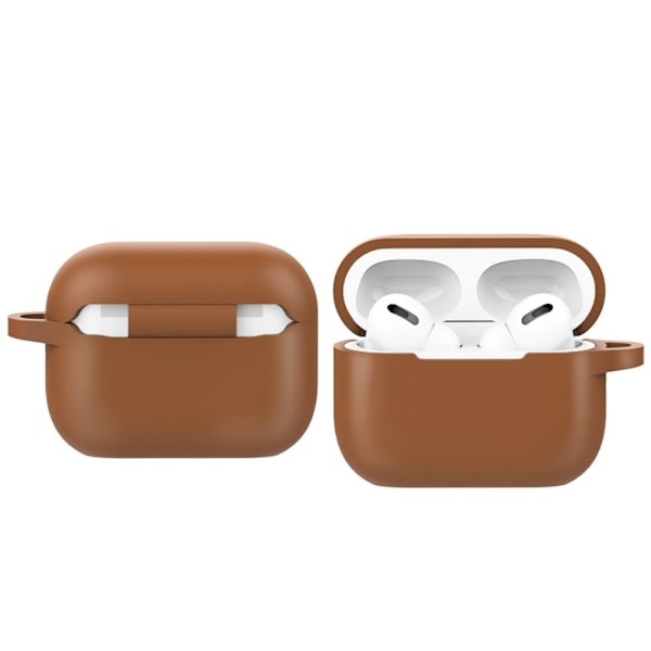 AirPods Pro 2 silikonfodral med spänne - Brun Brun