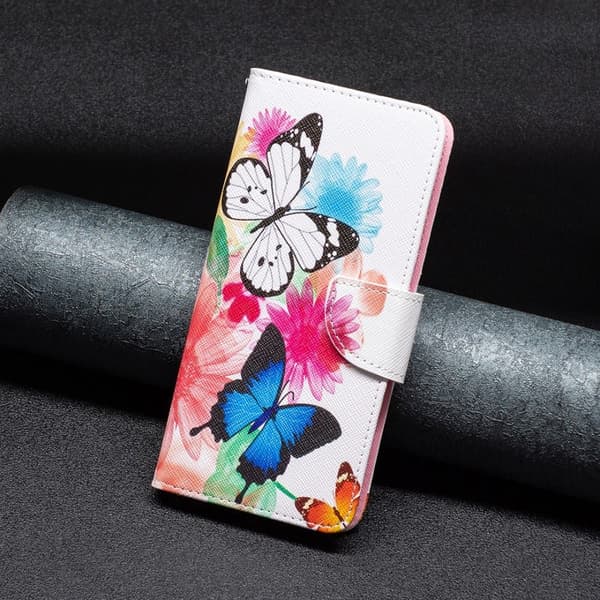 Wonderland Google Pixel 8A flip kuoret - Kaksi Perhosta Pink