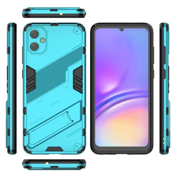 Støtsikkert hybriddeksel med et moderne preg for Samsung Galaxy A05 - Blå Blue