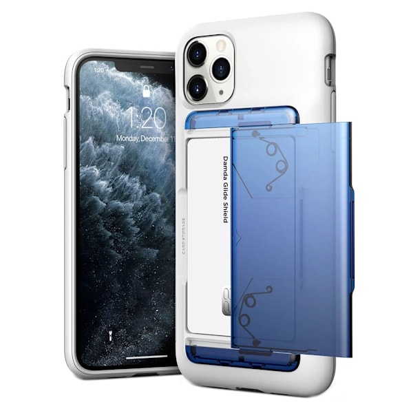 VRS Design Damda Glide Shield til iPhone 11 Pro Max - Hvid Blå - Sort Black