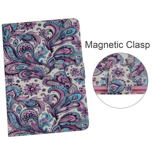 iPad Mini (2019) lys flekk innredning læretui - Paisley Flower Multicolor
