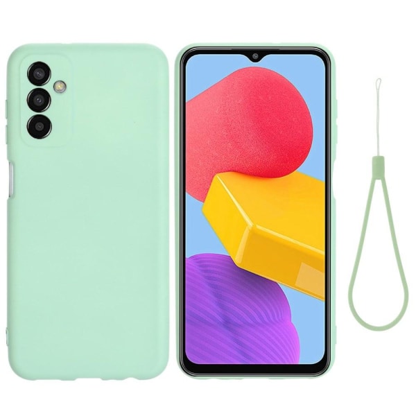 Matt Samsung Galaxy M13 4G skal av flytande silikon - Grön Grön