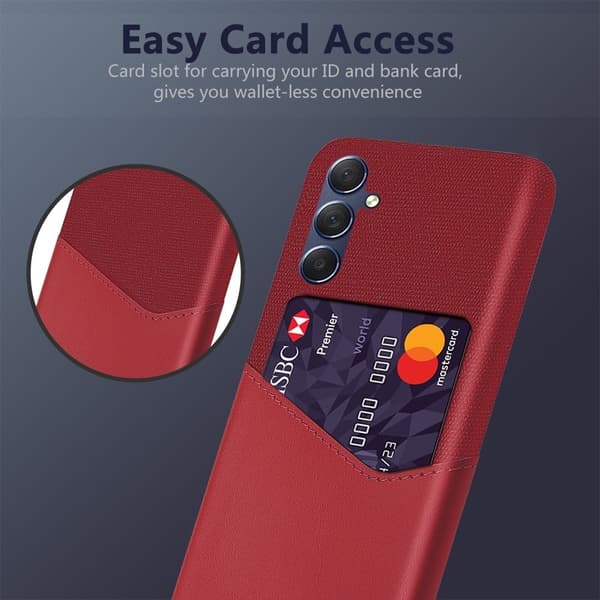 Bofink Oppo A15 korttikotelo - Punainen Red