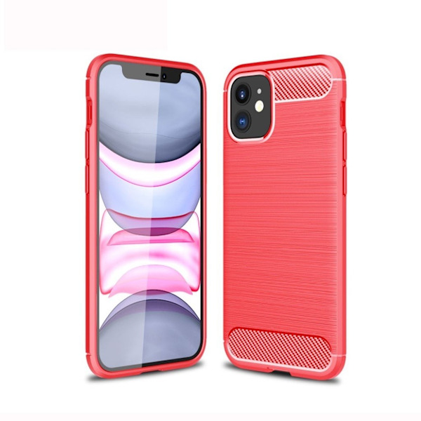 Carbon Flex etui - iPhone 12 Mini - Rød Red