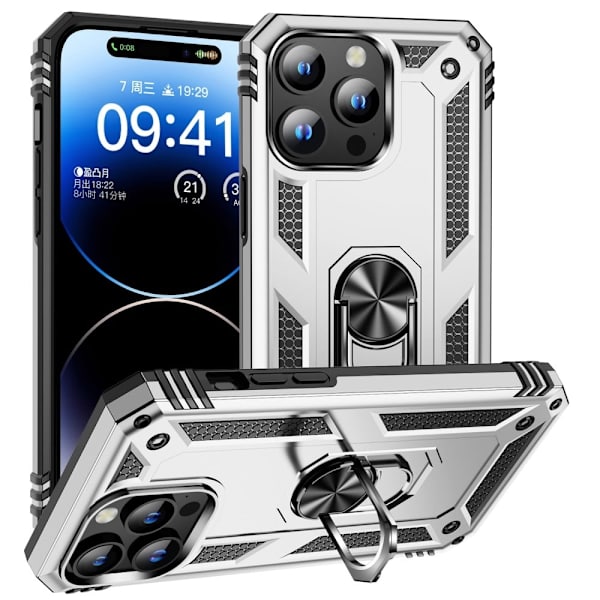 Bofink Combat iPhone 15 Pro Max cover - Sølv/Grå Silver grey