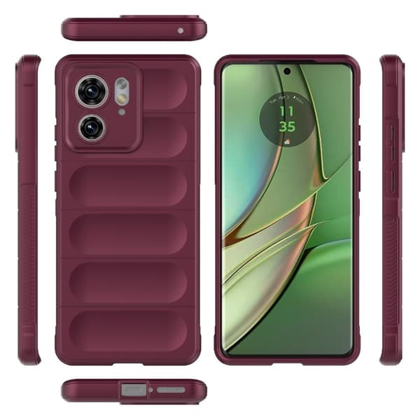 Mjukt greppformat Motorola Edge 40 skal - Vinröd Röd