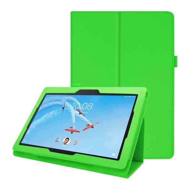 Lenovo Tab E10 litchi læderetui - Grøn Green